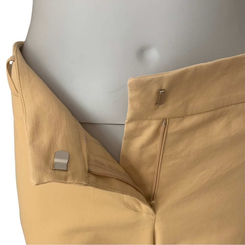 PIAZZA SEMPIONE Made in Italy Chelsea Stretch Cotton Dress Pants Yellow - Picture 11 of 15